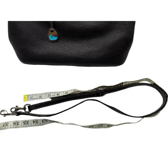 Vintage Dooney & Bourke Embossed Pebbled Leather Satchel Large Black With Should - Picture 11 of 11